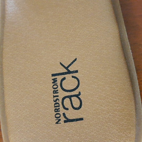 Nordstrom Rack Gold Slides Rhinestones Single Band Sandals sz 10M - Picture 7 of 11